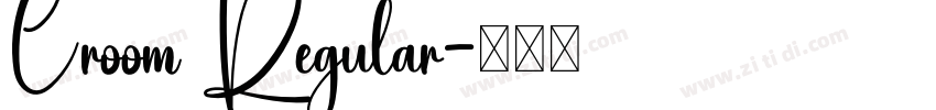 Croom Regular字体转换